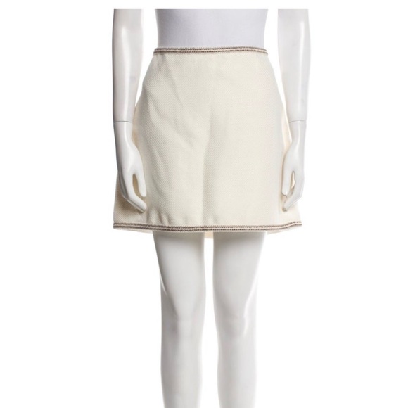 Veronica Beard Women Ohemia Skirt Ivory Size 14 NWT MSRP $348